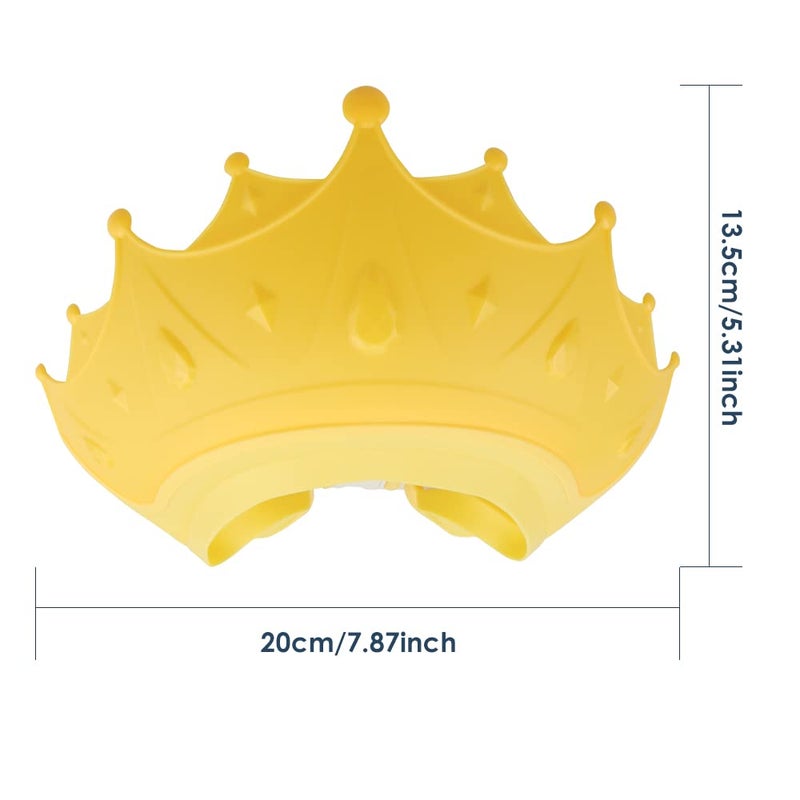 NAIHOD 2 Pieces Soft Baby Shower Cap Soft Adjustable for Washing Hair Shield Safe Visor Cap Bathing Shampoo Shower Protection Bath Hat for Toddler Kids Children - Image 3